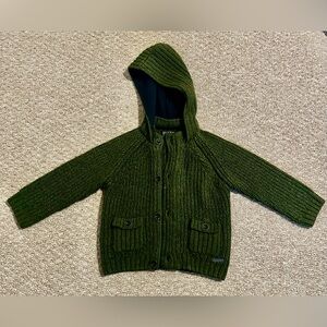 Mayoral Green Hooded Cardigan in size 2